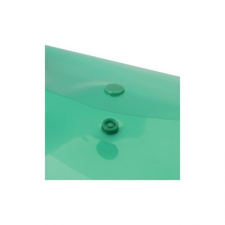 Папка конверт А5 с кнопкой малого формата, Серия «Стандарт» 0,18 мм, зеленая, 240  Х 190 мм